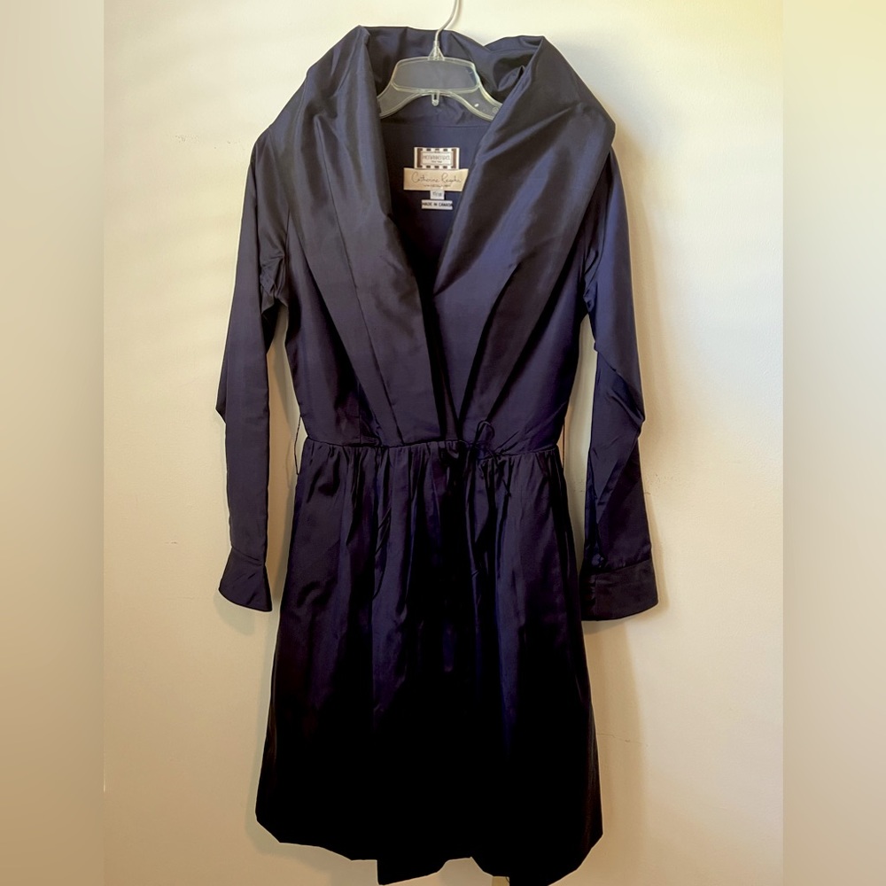 Silk Catherine Reghre taffeta silk knee length dress. Very Audrey Hepburn